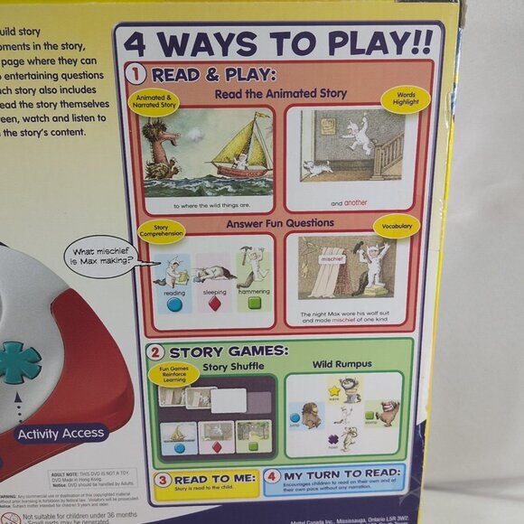 NEW Scholastic Fisher Price Read With Me DVD System Where The Wild Things Are - Picture 15 of 16